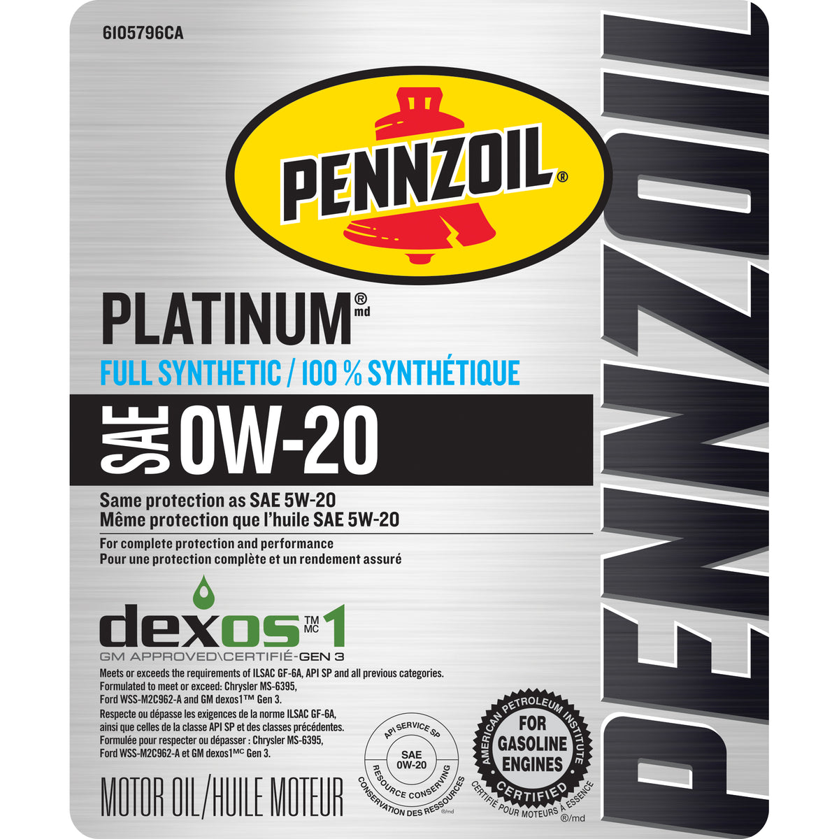 Pennzoil Platinum Full Synthetic 0W-20 - BULK – Major Brands Oil