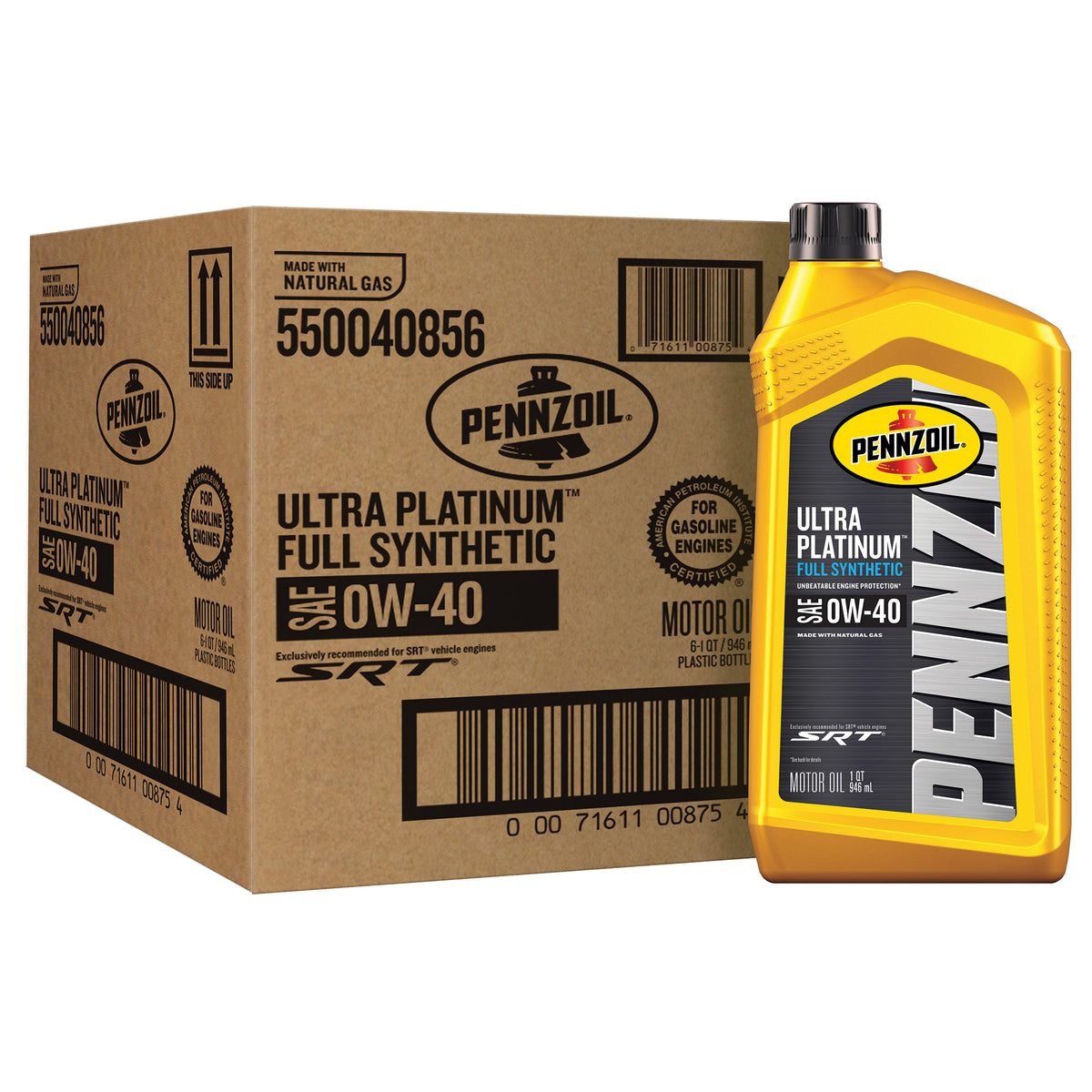 Pennzoil Ultra Platinum 0W-40 6本セット 550040856_UltraPlat_0W40_6X1qt