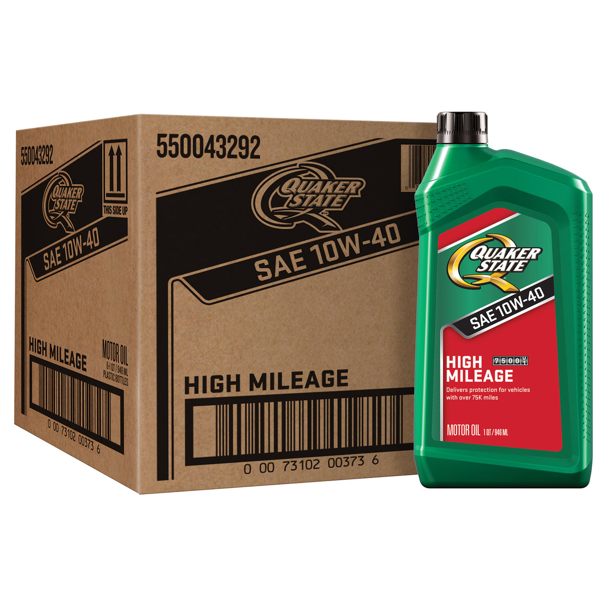 Quaker State High Mileage 10W-40 - 6/1QT – Major Brands Oil