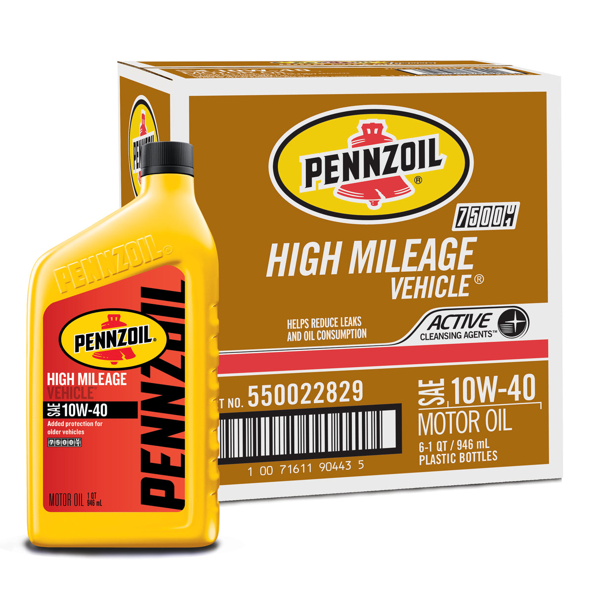 Amazon.com: Pennzoil High Mileage 10W-40 Motor Oil, 1 Quart