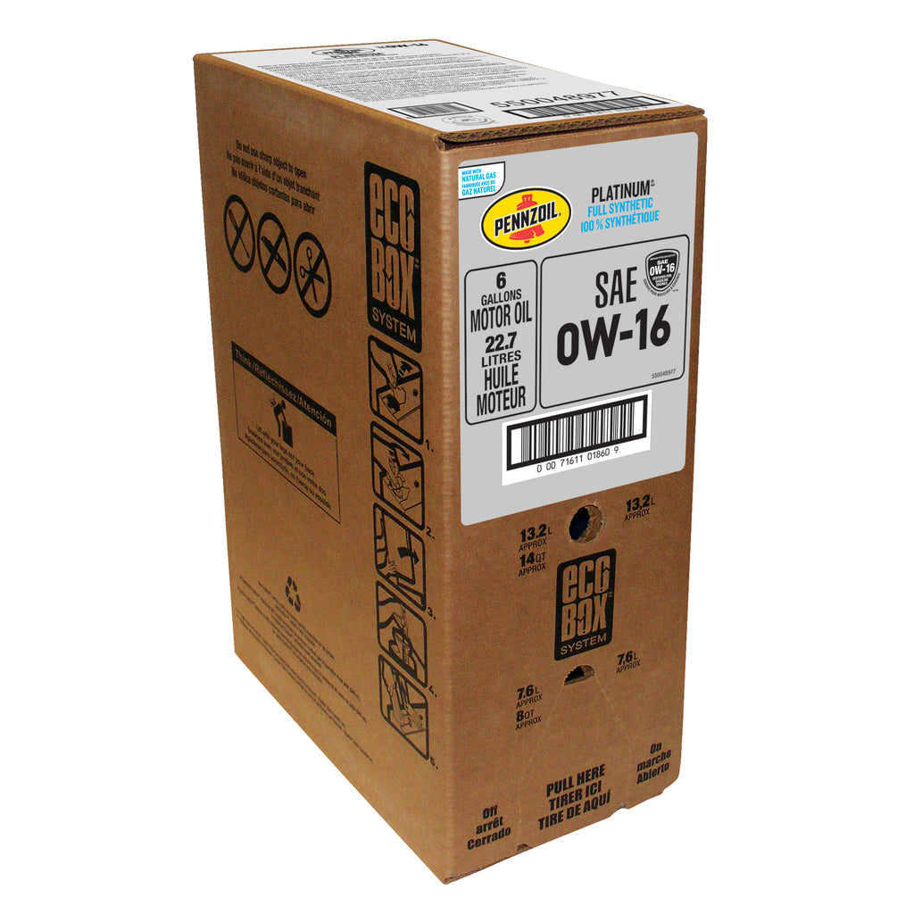 Pennzoil Platinum Full Synthetic 0W-16 - 24QT Ecobox – Major