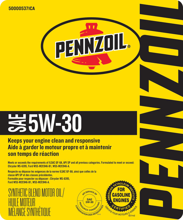 Pennzoil 5W-30 Motor Oil - BULK